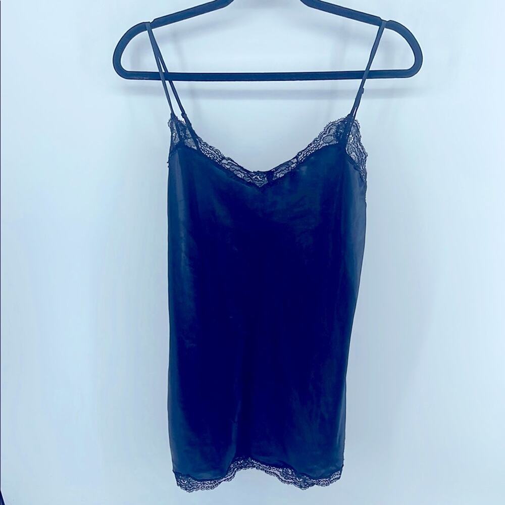 Victoria’s Secret satin lace trim boudoir lingerie chemise slip nightgown sz M